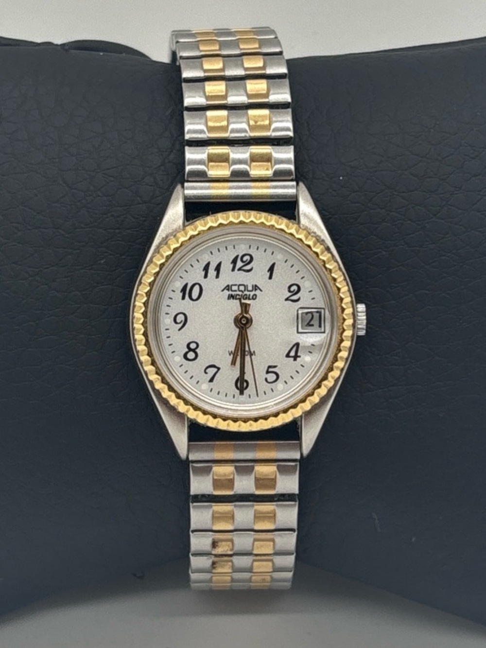 Acqua Timex Indiglo Two Tone Quartz Analog Women's Watch A5A171 New Battery